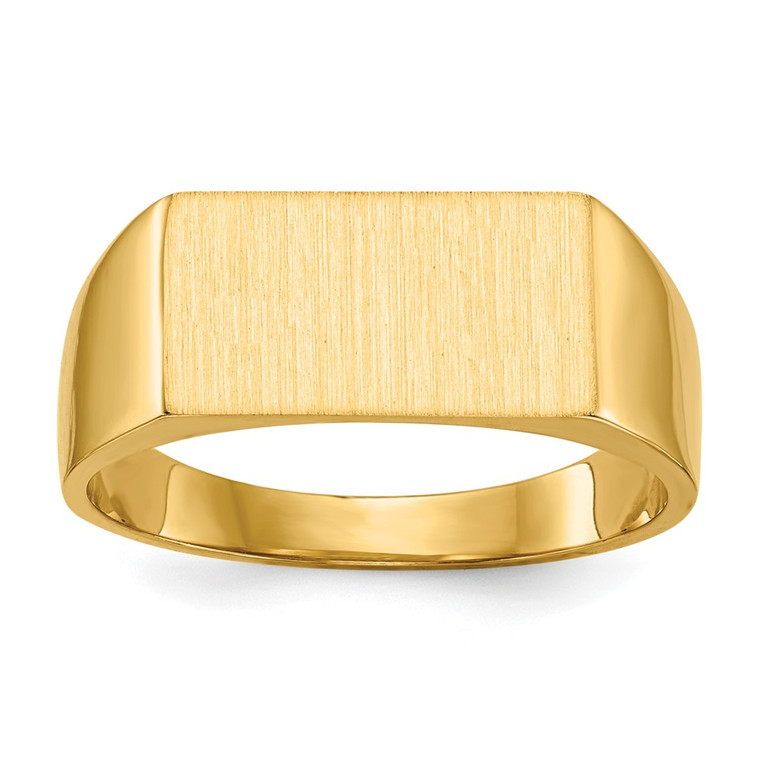 14k 13.0x7.0mm Closed Back Signet Ring - RS-7BF54449-5436