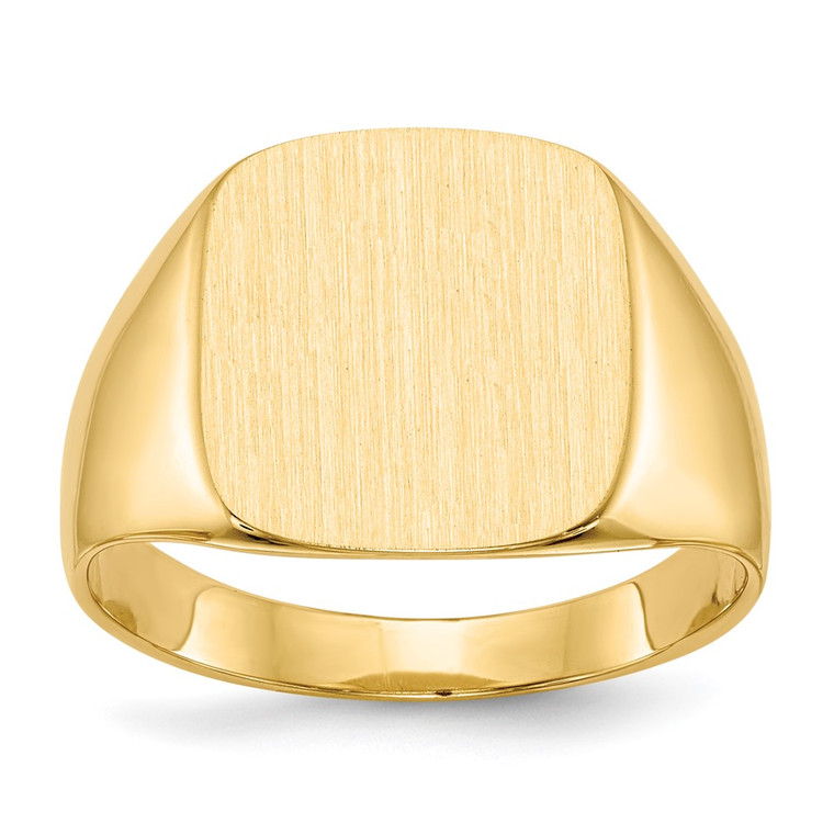 14k 13.5x15.0mm Closed Back Mens Signet Ring - RS-40161D66-8314