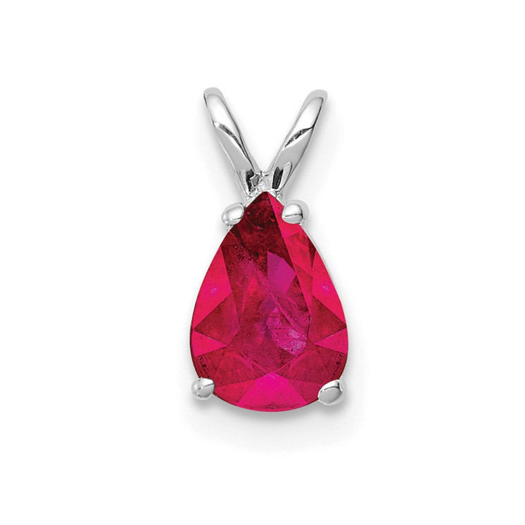 14k White Gold Ruby pendant - XP-7BDA96A4-9883
