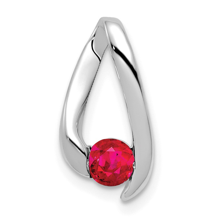 14k White Gold Ruby Pendant - XP-AEF928C7-7620