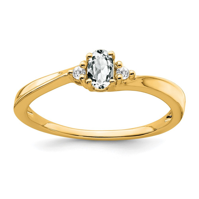 14K White Topaz and Diamond Ring - RM-DBC2E803-2469