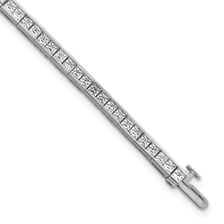 14kw 6 carat Lab Grown Diamond VS/SI+ G+ Princess Tennis Bracelet