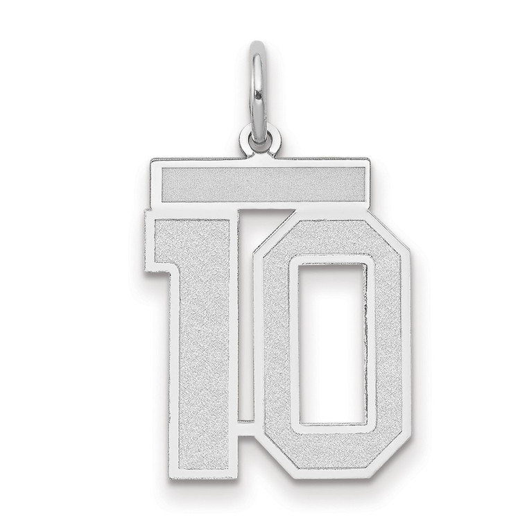 14kw Medium Satin Number 10 Charm