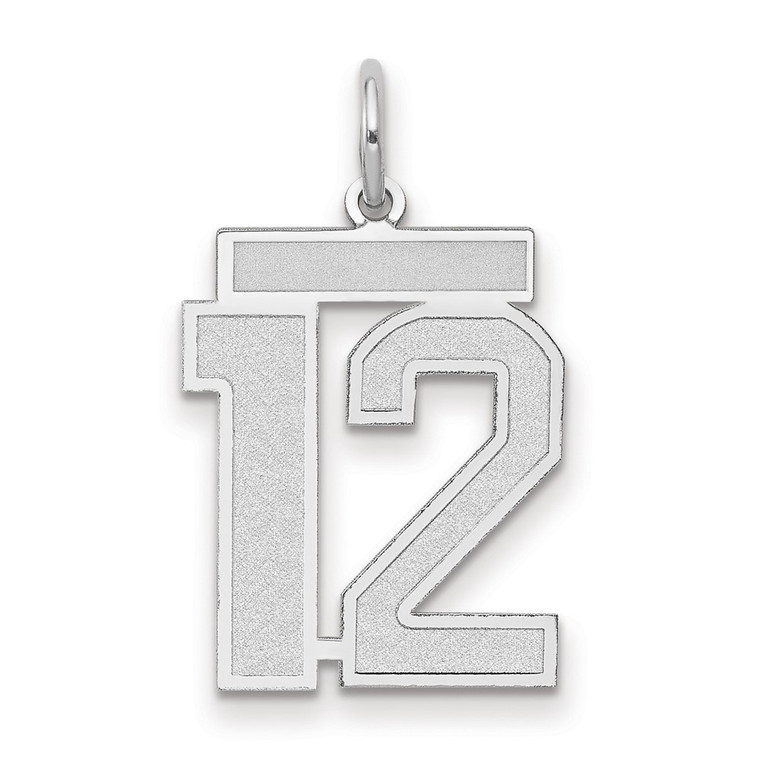 14kw Medium Satin Number 12 Charm