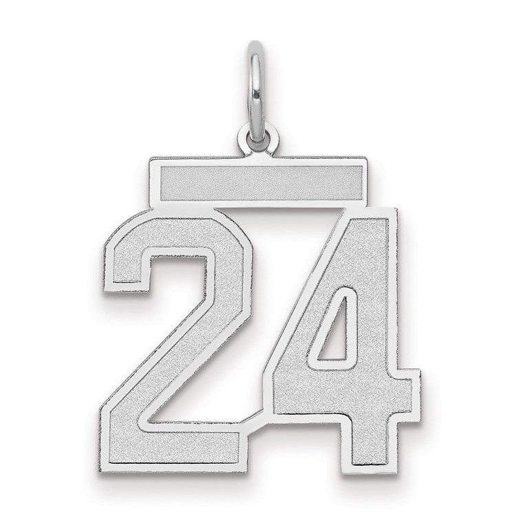 14kw Medium Satin Number 24 Charm