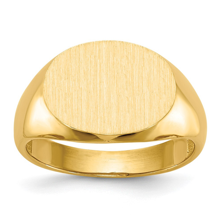 14k 16.0x12.0mm Open Back Mens Signet Ring