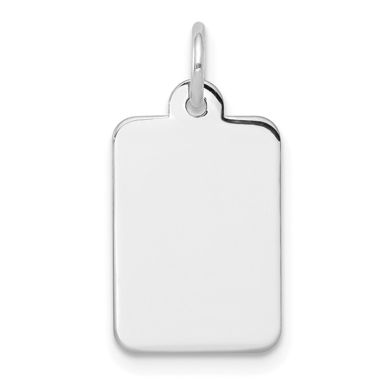14kw Plain .013 Gauge Rectangular Engravable Disc Charm - XW-98733214-2885