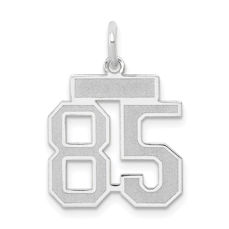 14kw Small Satin Number 85 Charm