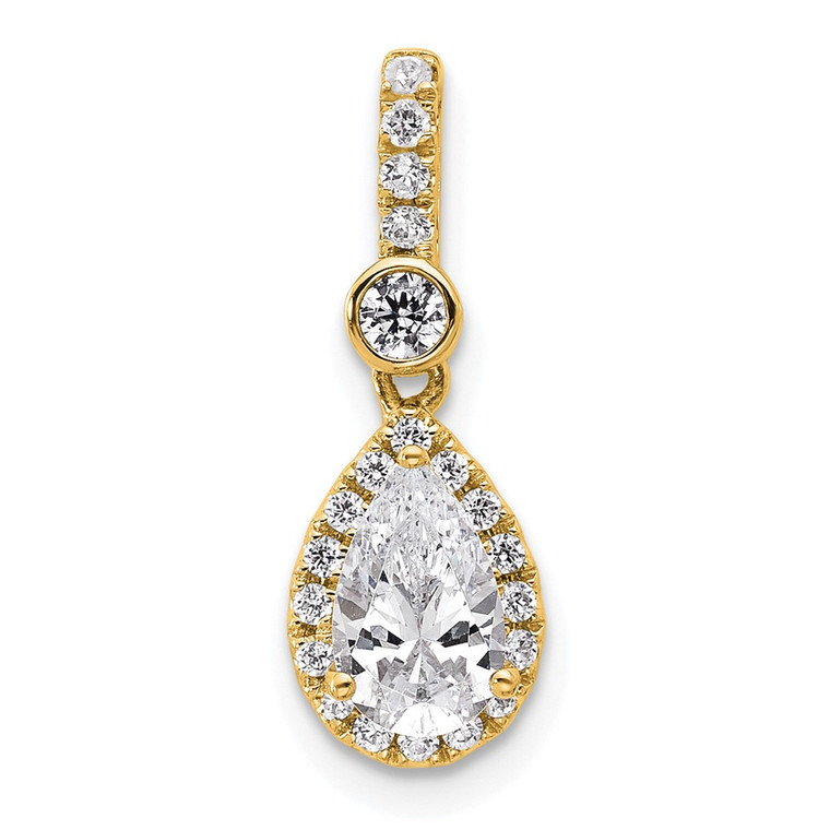 14ky .75 ct. PEAR Diamond Pendant Mounting