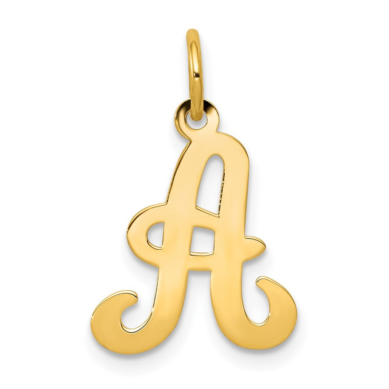 14KY Script Letter A Initial Charm - YC-377B38AA-2131