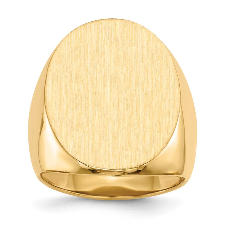 14k 19.0x26.5mm Open Back Mens Signet Ring
