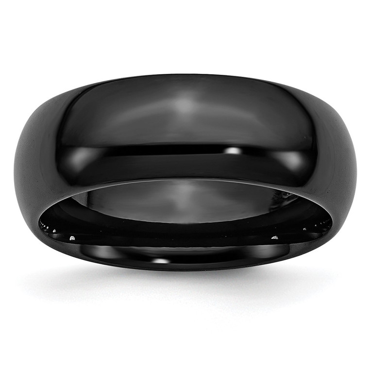 Chisel Black Ceramic 8mm Polished Band - CE-961F9A0A-8168