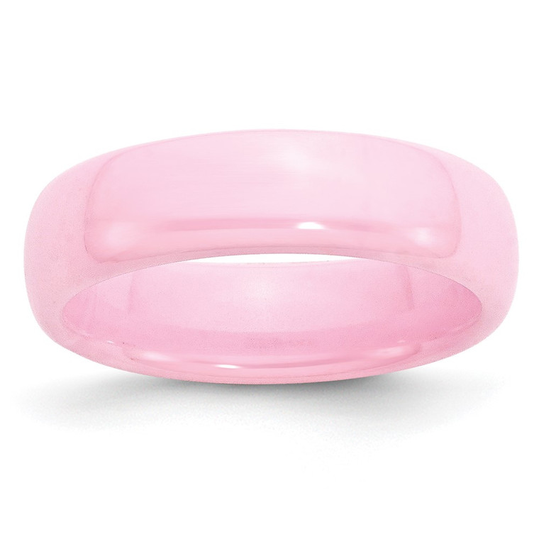 Chisel Ceramic Pink 6mm Polished Band - CE-B63D8761-8514