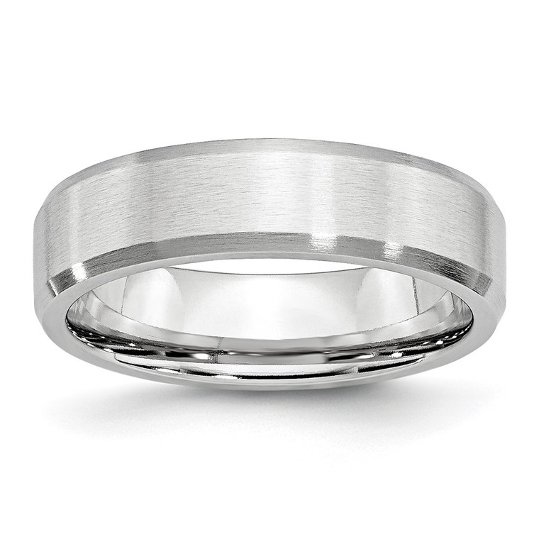 Chisel Cobalt Beveled Edge Satin 6mm Band - CC-966EE550-4202