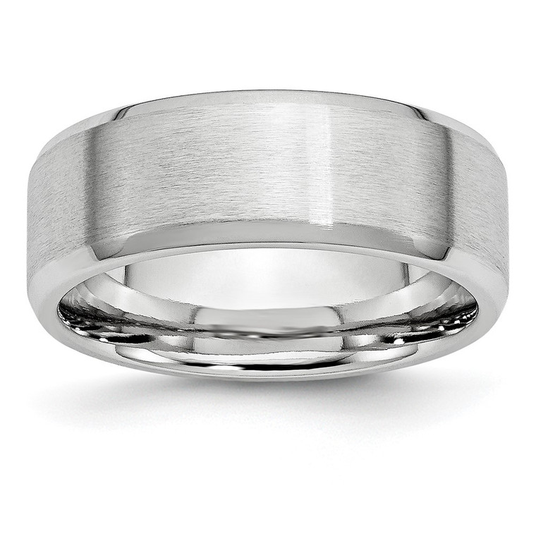 Chisel Cobalt Satin and Polished Beveled Edge 8mm Band - CC-300B1D8F-6953