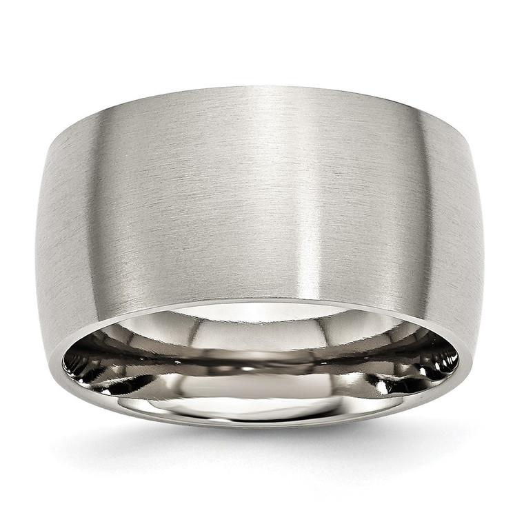 Chisel Stainless Steel Brushed 12mm Half Round Band - SR-BE608479-6076