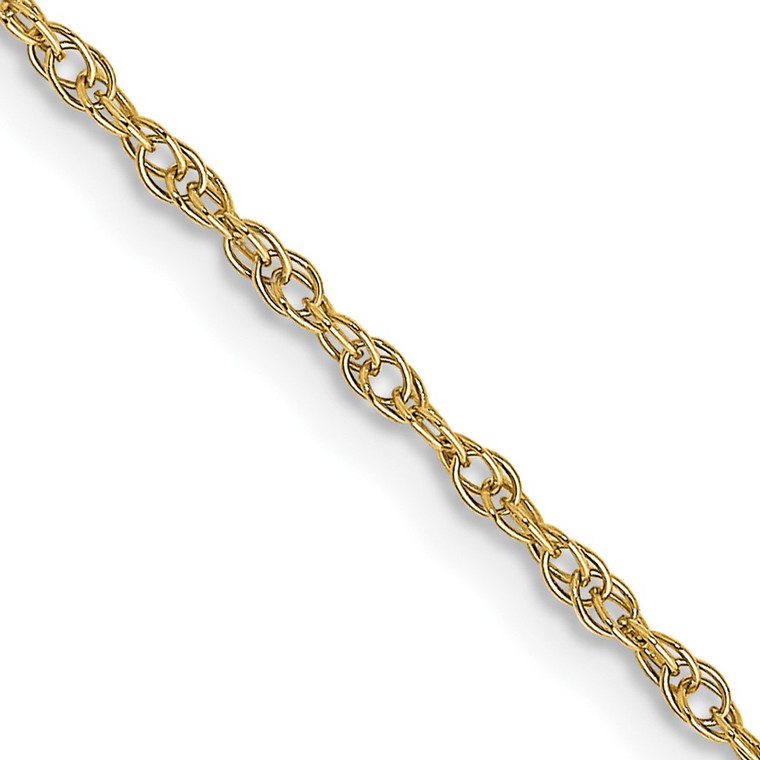 14K 20 inch Carded 1.15mm Cable Rope with Spring Ring Clasp Chain