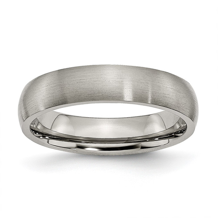 Chisel Titanium Brushed 5mm Half Round Band - TB-6D75EB83-2405