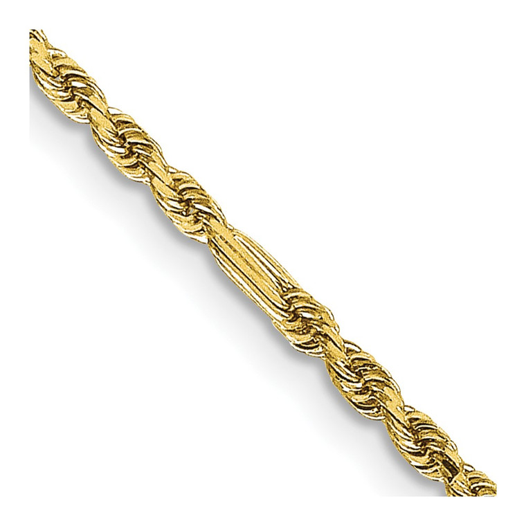 14K 24 inch  1.8mm Diamond-cut Milano Rope with Lobster Clasp Chain