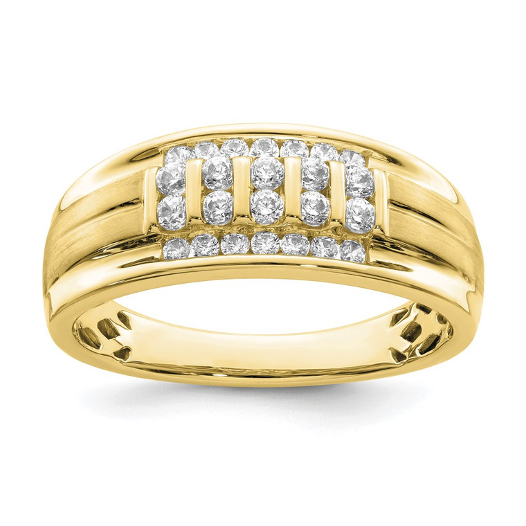 IBGoodman 10k 1/2 carat Lab Grown Diamond VS/SI+ G+ Complete Men's Ring - RM-82B48431-1873