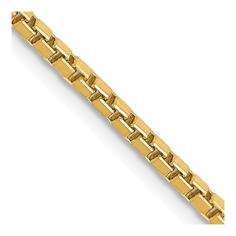 14K 26 inch 1.9mm Box with Lobster Clasp Chain