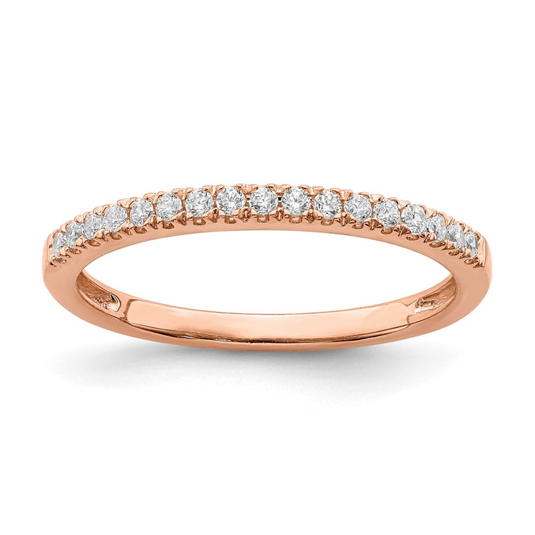 Pure Serenity 14k Rose Gold 1/6 carat Lab Grown Diamond VS/SI+ G+ Wedding Band - RM-3D6B4B9A-8902