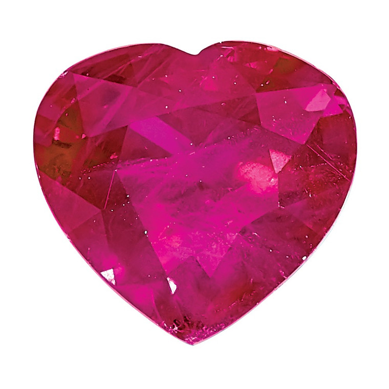 Ruby A Quality 5mm Heart