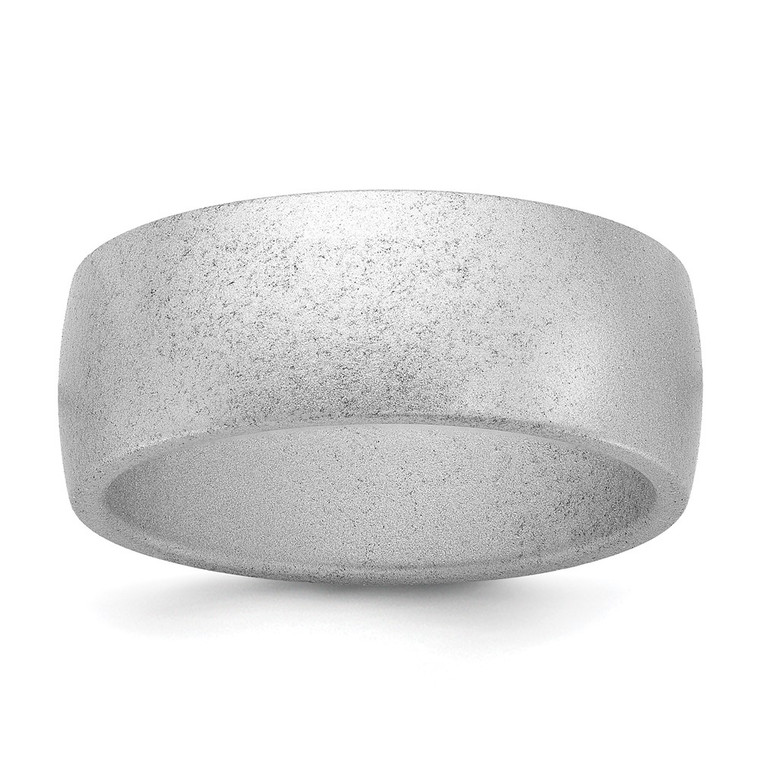 Silicone Metallic Silver 8.70mm Flat Edge Band - SL-7A08020E-8146