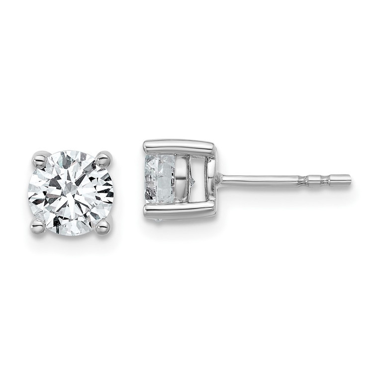 SS 1 1/2 ctw Lab Grown Dia VS/SI+ G+ Round 4 Prong Hvy Wt Earring