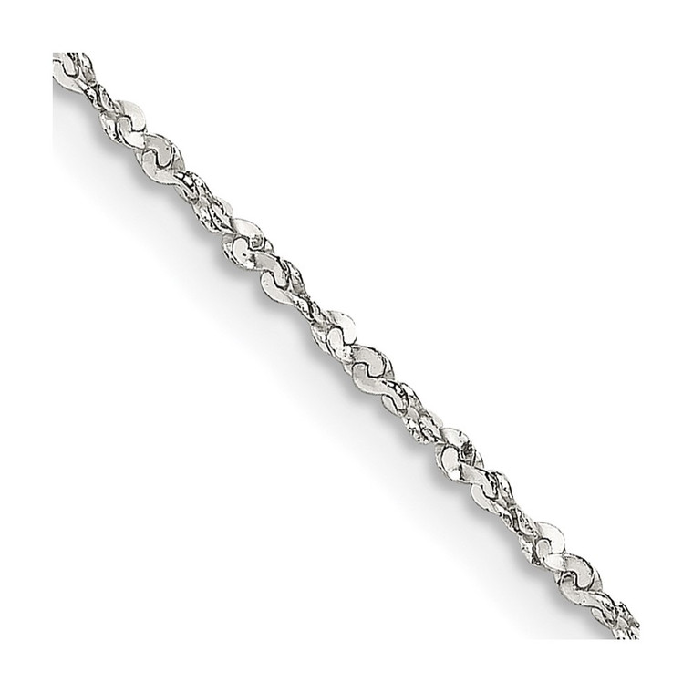 Sterling Silver 1.2mm Twisted Serpentine Chain - QP-CAEAF723-3573