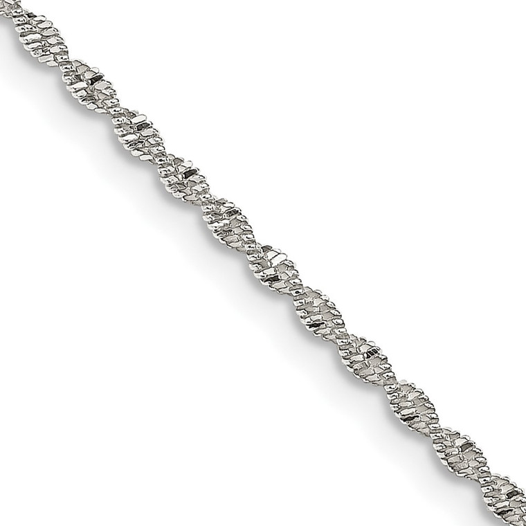 Sterling Silver 1.65mm Twisted Herringbone Chain - QP-A9E02D47-4951