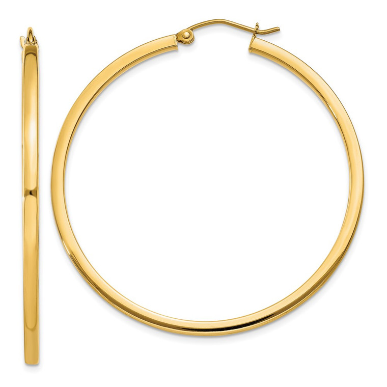 14k 2mm Square Tube Hoop Earrings - T1-ADE71CFA-8089