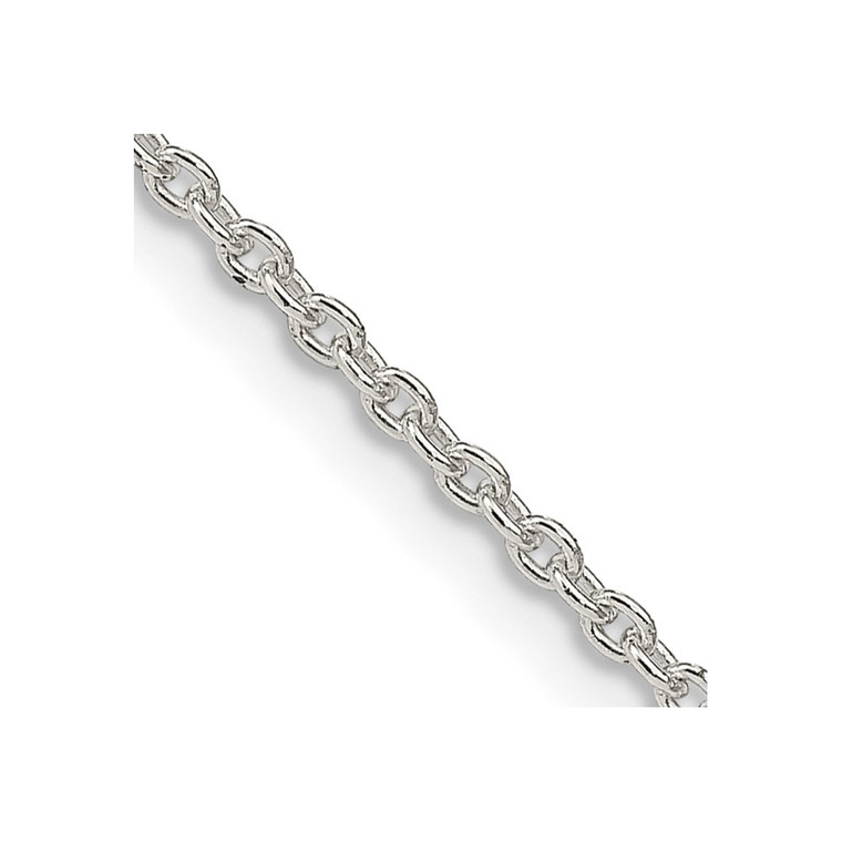 Sterling Silver 1.95mm Cable Chain w/2in ext.