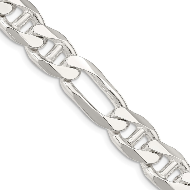 Sterling Silver 10.65mm Figaro Anchor Chain - QA-F904613C-1594