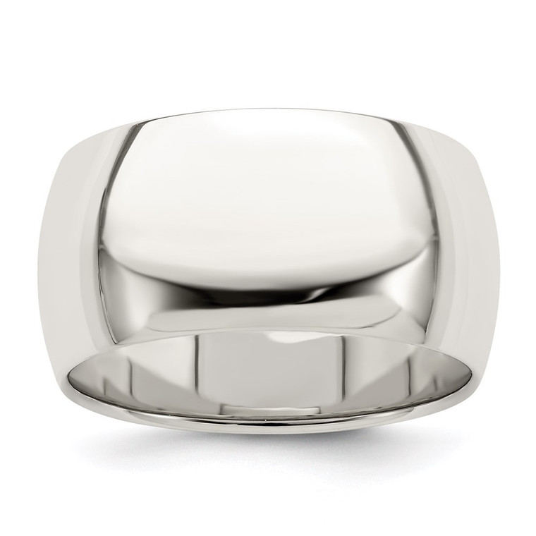 Sterling Silver 10mm Half Round Size 5 Band