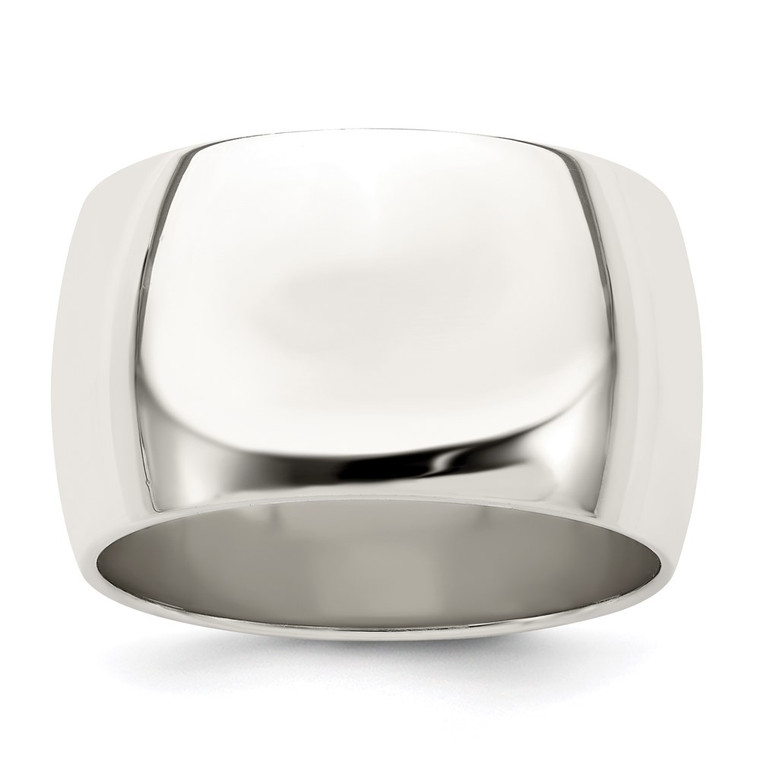 Sterling Silver 12mm Half Round Size 6 Band