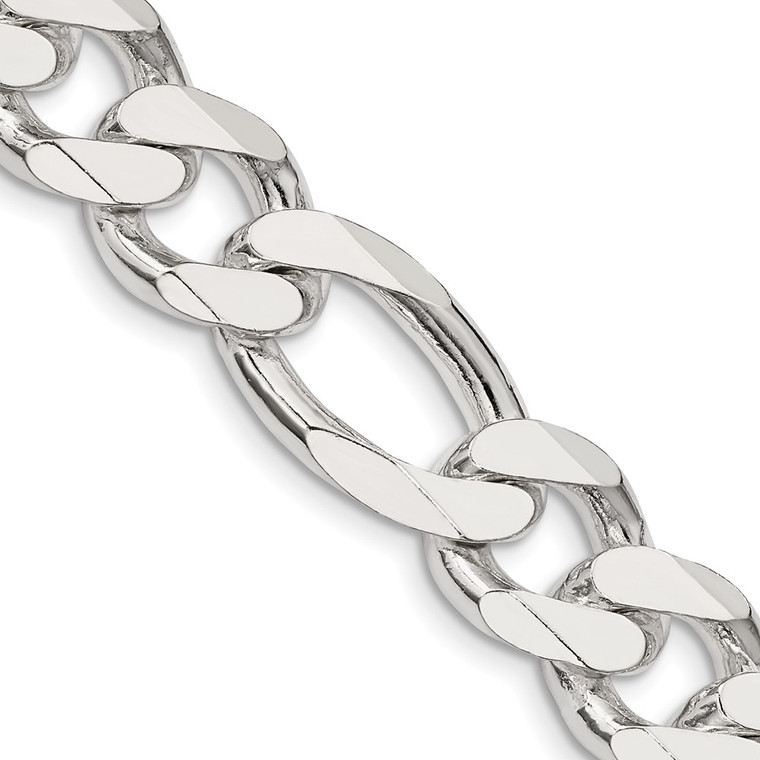 Sterling Silver 13.5mm Figaro Chain - QF-E791FD12-4087
