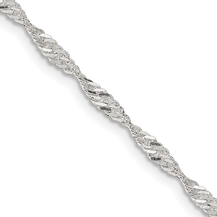 Sterling Silver 2.25mm Singapore Chain - QF-5E5F0716-2925