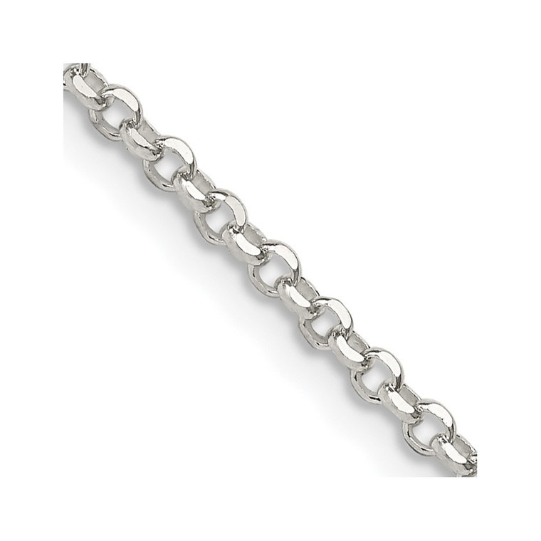 Sterling Silver 2.2mm Diamond-cut Cable Chain - QH-84421E36-2444