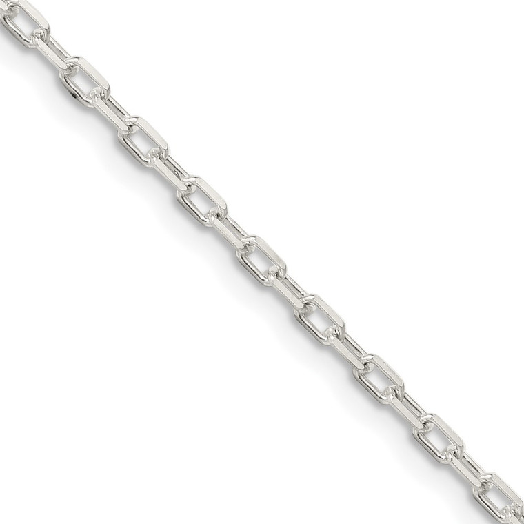 Sterling Silver 2.2mm Diamond-cut Long Link Cable Chain - QA-6F94C945-7136