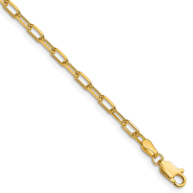 14k 3.0mm Solid Beveled Paperclip Chain - PE-7E49EFB3-4812
