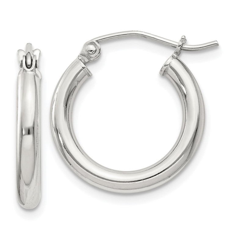 Sterling Silver 2.5mm Round Hoop Earrings - QE-6FD1E99F-8549