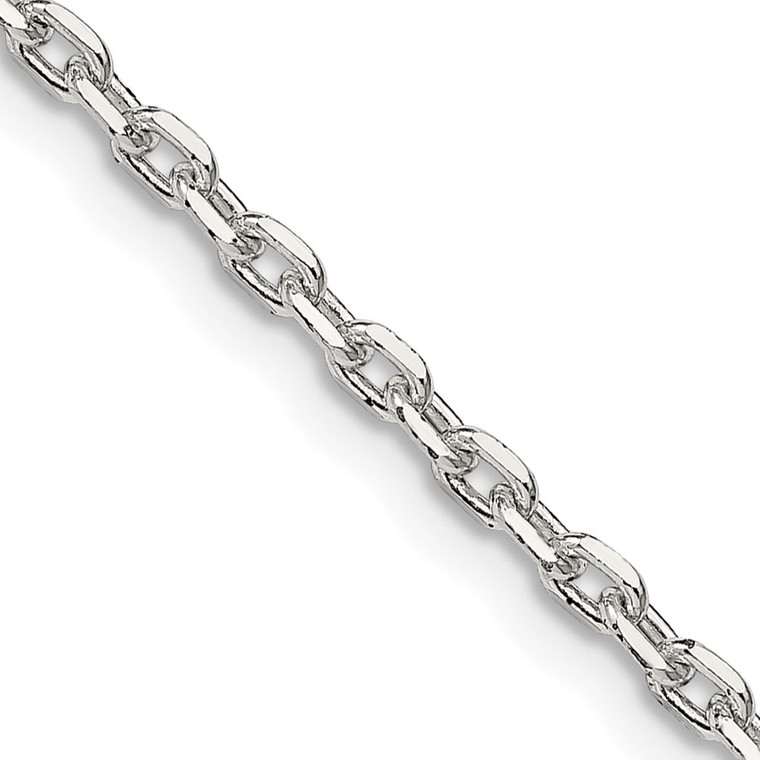 Sterling Silver 2.75mm Beveled Oval Cable Chain - QC-EECE11AD-5763