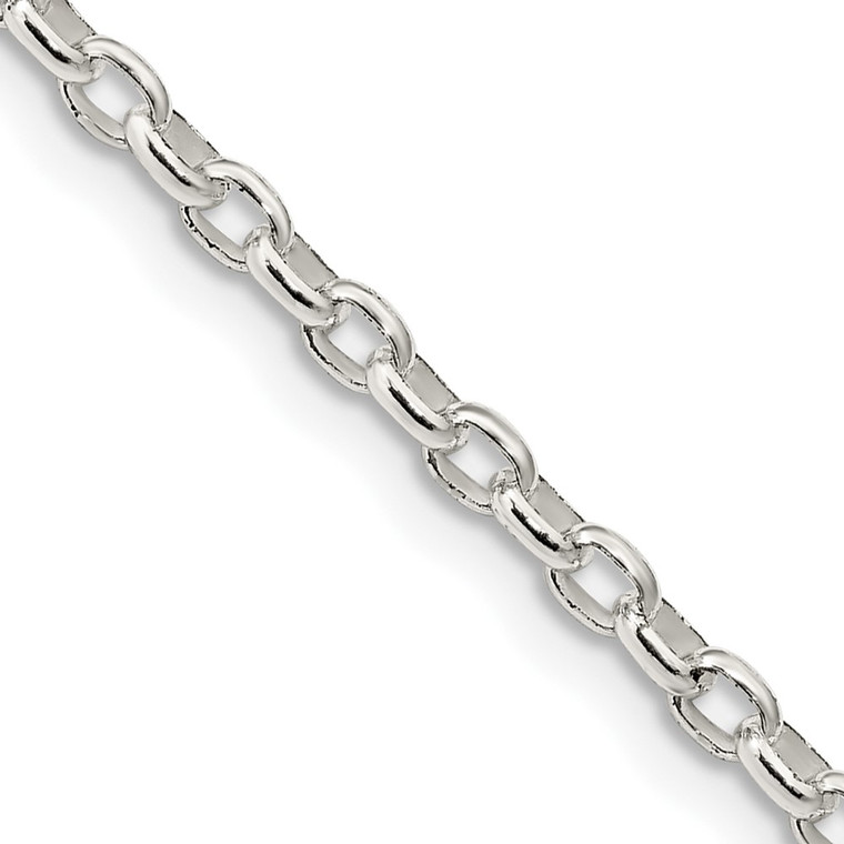 Sterling Silver 2.75mm Oval Fancy Rolo Chain - QF-F0641E7D-1167