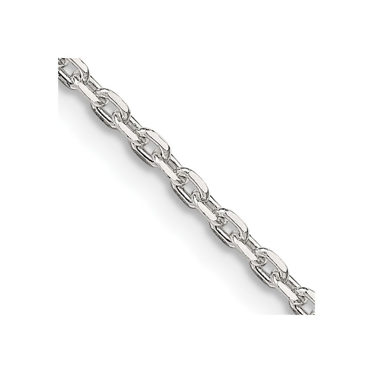 Sterling Silver 2mm Beveled Oval Cable Chain - QC-B6BACD1D-6816