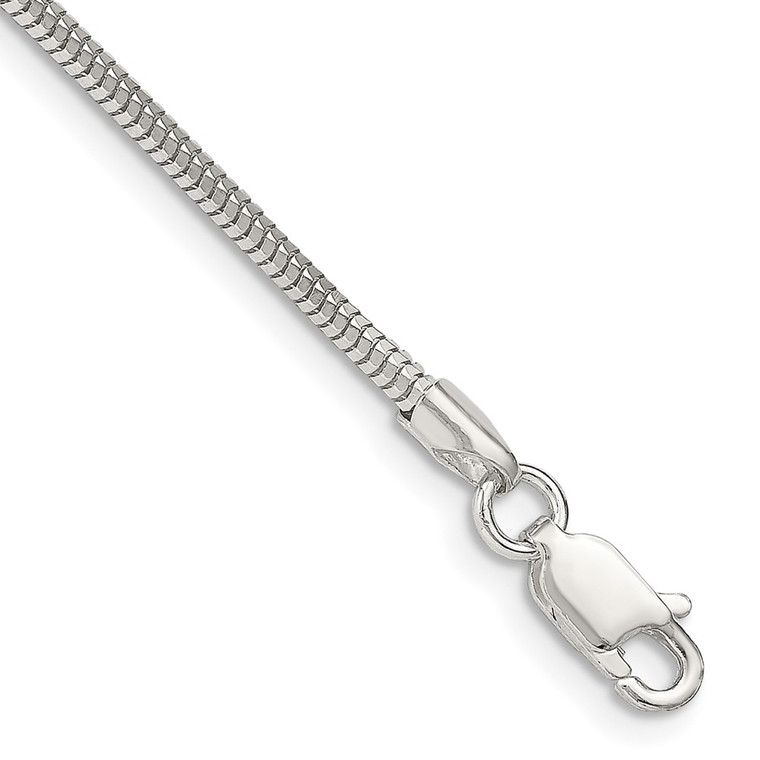 Sterling Silver 2mm Diamond-cut Snake Chain - QF-34155BB8-4012
