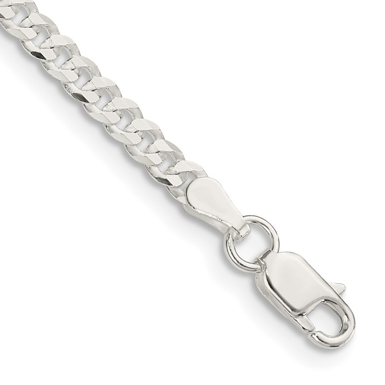 Sterling Silver 3.15mm Flat Curb Chain - QL-F074D188-1390