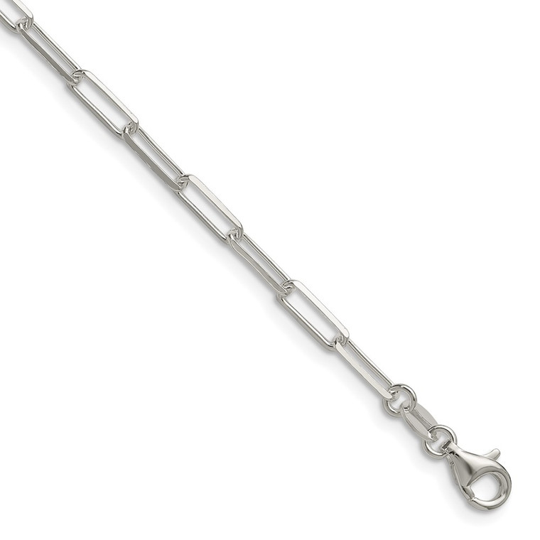 Sterling Silver 3.1mm D/C Paperclip Chain - QD-5AE4AD75-1175