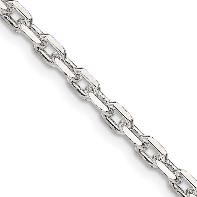Sterling Silver 3.25mm Beveled Oval Cable Chain - QC-E4AD79FA-2086