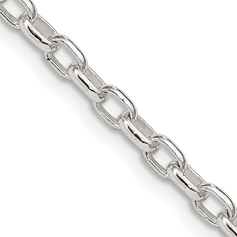 Sterling Silver 3.2mm Oval Fancy Rolo Chain - QF-327B5371-2418